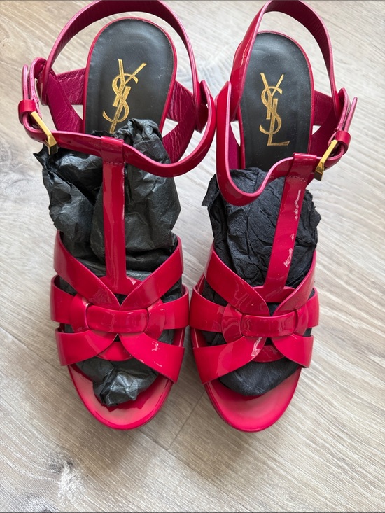 Yves Saint Laurent Shoes - Yves Saint Laurent Tribute Platform Pink Sandals
